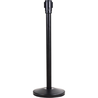 Free-Standing Crowd Control Barrier Receiver Post, 35" High, Black Helyx Safety & Industrial Supplies