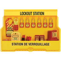 Electrical Focus Lockout Stations, Thermoplastic Padlocks, 16 Padlock Capacity, Padlocks Included Helyx Safety & Industrial Supplies