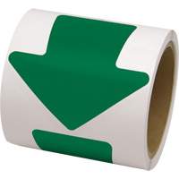 Coloured Floor Marking Decals, Arrow, 4" L x 4" W, Green, Vinyl Helyx Safety & Industrial Supplies