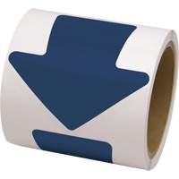 Coloured Floor Marking Decals, Arrow, 4" L x 4" W, Blue, Vinyl Helyx Safety & Industrial Supplies