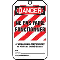 Lockout Tags, Cardstock, 3-1/8" W x 5-7/8" H, French Helyx Safety & Industrial Supplies