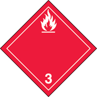 &eacute;tiquettes d'exp&eacute;dition TMD, Classe 3, Liquides inflammables, Papier Helyx Safety & Industrial Supplies