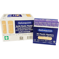Syst&egrave;mes de distribution de bandages Salvequick - recharges st&eacute;riles, Rectangulaire/carr&eacute;e, Plastique, St&eacute;rile Helyx Safety & Industrial Supplies