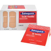 Syst&egrave;mes de distribution de bandages Salvequick - recharges st&eacute;riles, Rectangulaire/carr&eacute;e, Tissu, St&eacute;rile Helyx Safety & Industrial Supplies