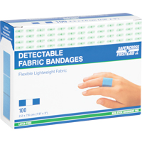 Bandages, Rectangulaire/carr&eacute;e, 3", Tissu d&eacute;tectable, St&eacute;rile Helyx Safety & Industrial Supplies