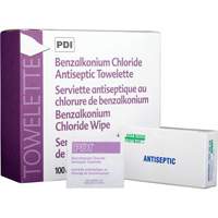 Lingettes antiseptiques au chlorure de benzalkonium, Serviette, Antiseptique Helyx Safety & Industrial Supplies