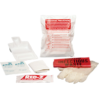 Trousses de nettoyage de d&eacute;versements liquides, Mati&egrave;res dangereuses, Sac Helyx Safety & Industrial Supplies