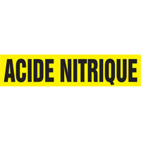 "Acid Nitrique" Pipe Marker, Self-Adhesive, 4" H x 24" W, Black on Yellow Helyx Safety & Industrial Supplies