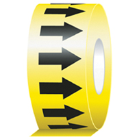 Directional Flow Arrow Tapes, 104', Black on Yellow Helyx Safety & Industrial Supplies
