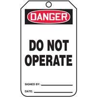 Safety Tags, Cardstock, 3-1/4" W x 5-3/4" H, English Helyx Safety & Industrial Supplies