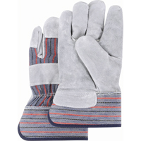 Gants d'ajusteur de premi&egrave;re qualit&eacute; &agrave; dos refendu, Moyen, Paume en Cuir de vache refendu, Doublure en Coton Helyx Safety & Industrial Supplies