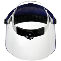 Ratchet Headgear with Faceshield, Polycarbonate, Ratchet Suspension Helyx Safety & Industrial Supplies