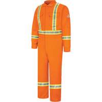 Combinaisons r&eacute;sistantes au feu avec bandes r&eacute;fl&eacute;chissantes, Taille 38, Orange, 12,2 cal/cm² Helyx Safety & Industrial Supplies