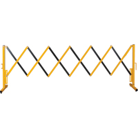 Expandable Barrier, 37" H x 11' L, Black/Yellow Helyx Safety & Industrial Supplies