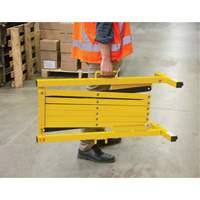 Expandable Barrier, 37" H x 11' L, Black/Yellow Helyx Safety & Industrial Supplies