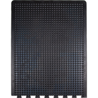 Tapis antifatigue en d&ocirc;me, &agrave; bulles, 3' x 4' x 1/2", Noir, Caoutchouc Helyx Safety & Industrial Supplies