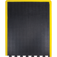 Tapis antifatigue en d&ocirc;me, &agrave; bulles, 3' x 4' x 1/2", Noir, Caoutchouc Helyx Safety & Industrial Supplies