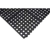 Tapis modulaire antifatigue, Nid d'abeilles, 3' x 3' x 1/2", Noir, Caoutchouc naturel Helyx Safety & Industrial Supplies