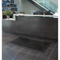 Low-Profile Matting, Rubber, Scraper Type, Solid Pattern, 3' x 5', Black Helyx Safety & Industrial Supplies