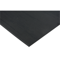 Tapis &agrave; nervures fines, Essuie-pieds, 3' x 75' x 1/8", Noir Helyx Safety & Industrial Supplies