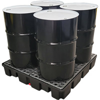 Palette emboîtable sans drain pour contr&ocirc;le des d&eacute;versements, Capacit&eacute; de d&eacute;versement 66 gal. US, 49" x 49" x 10,5" Helyx Safety & Industrial Supplies