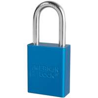 Cadenas de s&eacute;curit&eacute; American Lock, Bleu, Cl&eacute;s identiques, Aluminium, Largeur de 1-1/2" Helyx Safety & Industrial Supplies