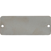 &eacute;tiquettes vierges, Acier inoxydable, 2" la x 1" h Helyx Safety & Industrial Supplies