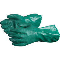Chemstop Gloves with Crushed Ceramic-Powder Grip Finish, Size Medium/8, 12" L, Nitrile, Cotton Jersey Inner Lining, 40-mil Helyx Safety & Industrial Supplies