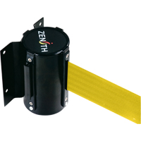 Barri&egrave;re &agrave; fixation murale, Acier, Fixation par vis, 12', Ruban Jaune Helyx Safety & Industrial Supplies