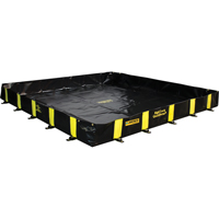 Rigid-Lock QuickBerm&reg;, 745 US gal. Capacity, 10' W x 10' L x 12" H, Stake Wall Helyx Safety & Industrial Supplies