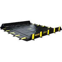 Rigid-Lock QuickBerm&reg;, 745 US gal. Capacity, 10' W x 10' L x 12" H, Stake Wall Helyx Safety & Industrial Supplies