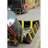 QuickBerm&reg; Containment Berm with Inside Wall Supports, 235 US gal. Capacity, 4' W x 8' L x 12" H, Snap-Up Bracket Helyx Safety & Industrial Supplies