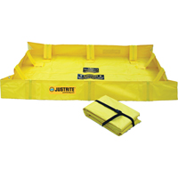 QuickBerm&reg; Lite Containment Berm, 79 gal. Capacity, 4' W x 4' L x 8" H, Snap-Up Bracket Helyx Safety & Industrial Supplies