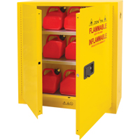 Flammable Storage Cabinet, 24 gal., 2 Door, 43" W x 44" H x 12" D Helyx Safety & Industrial Supplies