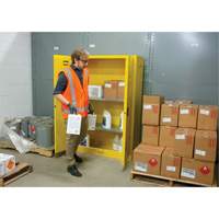 Flammable Storage Cabinet, 45 gal., 2 Door, 43" W x 65" H x 18" D Helyx Safety & Industrial Supplies