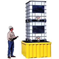 Ultra-IBC Spill Pallet&reg; with Drain, 400 US gal. Spill Capacity, 58.75" x 58.75" x 33" Helyx Safety & Industrial Supplies