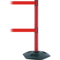 Dual Line Heavy Duty Post, Plastic, 38" H, Red Tape, 13' Tape Length Helyx Safety & Industrial Supplies