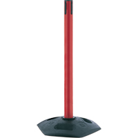 Poteau receveur robuste &agrave; ligne simple, Hauteur de 38", Rouge Helyx Safety & Industrial Supplies