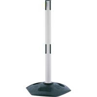 Poteau receveur robuste &agrave; ligne double, Hauteur de 38", Blanc Helyx Safety & Industrial Supplies