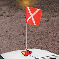 Support porte-drapeau Safety Whip, Fixation Aimant Helyx Safety & Industrial Supplies