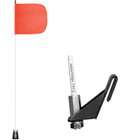 Safety Whip&reg; Light-Duty Whips, Window Mount, 5' High, Orange Helyx Safety & Industrial Supplies