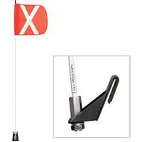 Safety Whip&reg; Light-Duty Whips, Window Mount, 5' High, Orange Helyx Safety & Industrial Supplies
