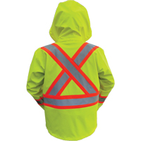 Vestes de s&eacute;curit&eacute; imperm&eacute;ables ignifuges haute visibilit&eacute; en polyur&eacute;thane, Petit, Jaune lime haute visibilit&eacute; Helyx Safety & Industrial Supplies