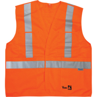 Fire Retardant Safety Vest, High Visibility Orange, Medium/Small, Polyester Helyx Safety & Industrial Supplies