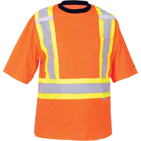 Safety T-Shirt, Polyester, Medium, High Visibility Orange Helyx Safety & Industrial Supplies
