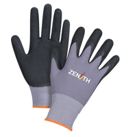 ZX-1 Premium Touchscreen Compatible Gloves, 7/Small, Nitrile/Foam Nitrile Coating, 15 Gauge, Nylon Shell Helyx Safety & Industrial Supplies
