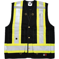 Veste de s&eacute;curit&eacute; ignifug&eacute;e pour arpenteur, Noir, Petit, Coton Helyx Safety & Industrial Supplies