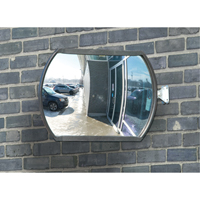 Roundtangular Convex Mirror with Telescopic Arm, 12" H x 18" W, Indoor/Outdoor Helyx Safety & Industrial Supplies