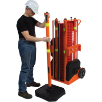 Portable Safety Zone, 100' L, Steel, Orange Helyx Safety & Industrial Supplies