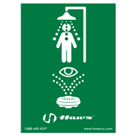 Enseigne douche/douche oculaire d'urgence, 24" x 18", Plastique, Pictogramme Helyx Safety & Industrial Supplies